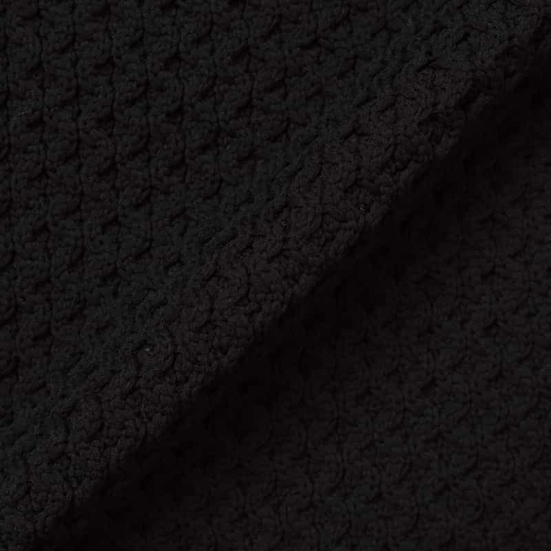 BARNEYS NEW YORK アランケーブルクルーネックニットプルオーバー BLACK