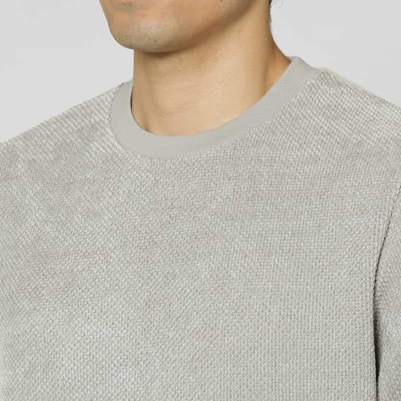 BARNEYS NEW YORK カノコモールクルーネックカットソー LIGHT GRAY