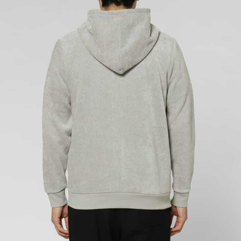 BARNEYS NEW YORK カノコモールジップアップパーカー LIGHT GRAY