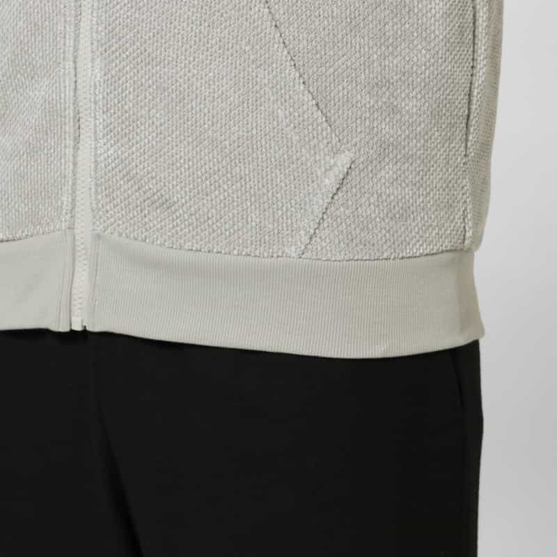 BARNEYS NEW YORK カノコモールジップアップパーカー LIGHT GRAY