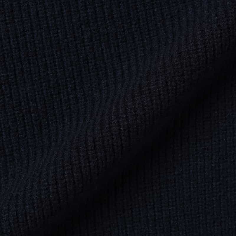 BARNEYS NEW YORK シングルスリーブクルーネックニットプルオーバー NAVY