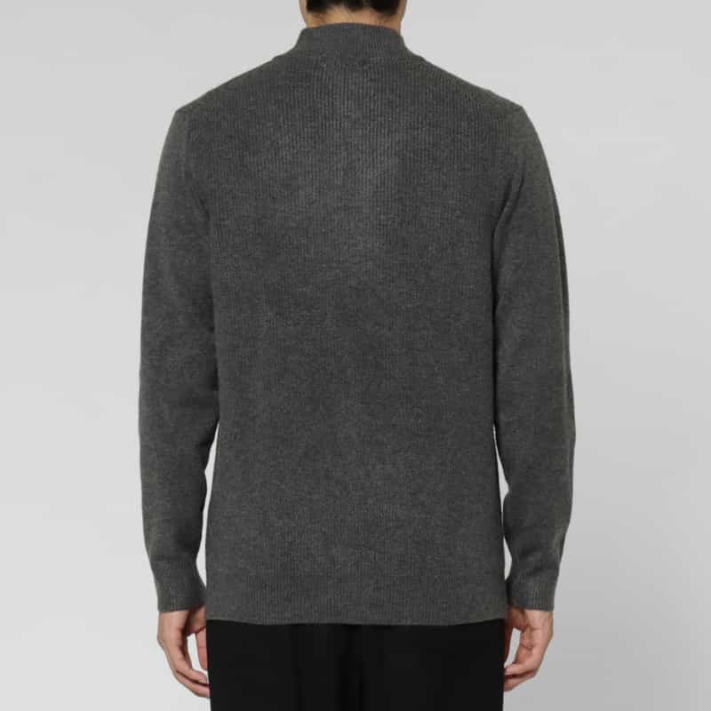 BARNEYS NEW YORK ハーフジップニットプルオーバー GRAY