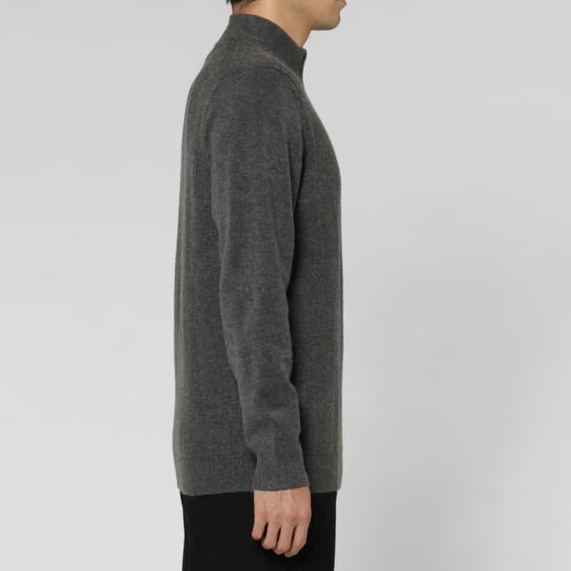 BARNEYS NEW YORK ハーフジップニットプルオーバー GRAY