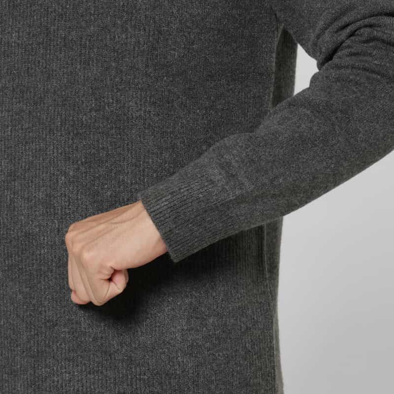 BARNEYS NEW YORK ハーフジップニットプルオーバー GRAY