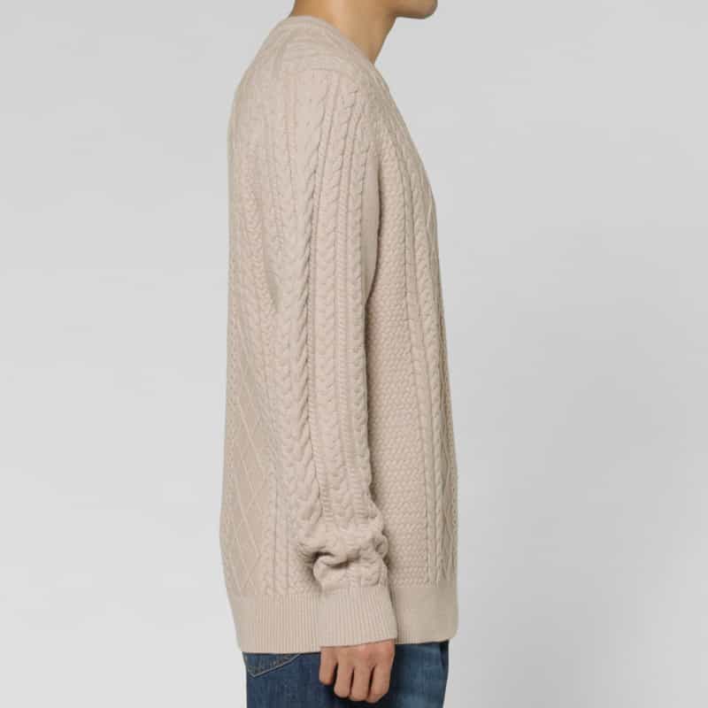 BARNEYS NEW YORK アランケーブルクルーネックニットプルオーバー BEIGE