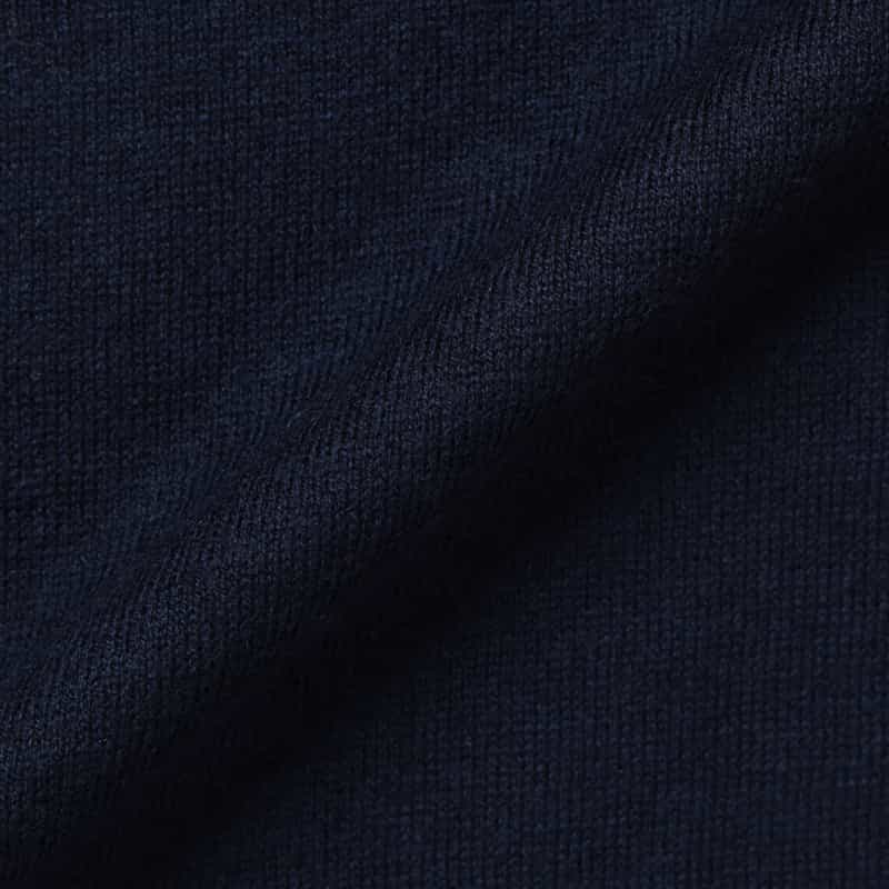 BARNEYS NEW YORK シルク混クルーネックニットプルオーバー NAVY