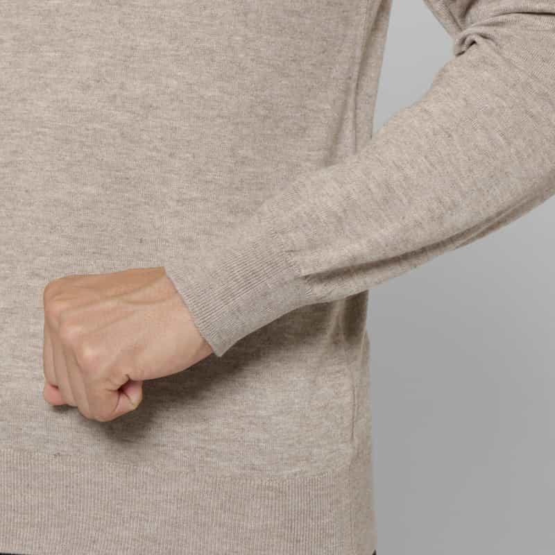 BARNEYS NEW YORK シルク混モックネックニットプルオーバー BEIGE
