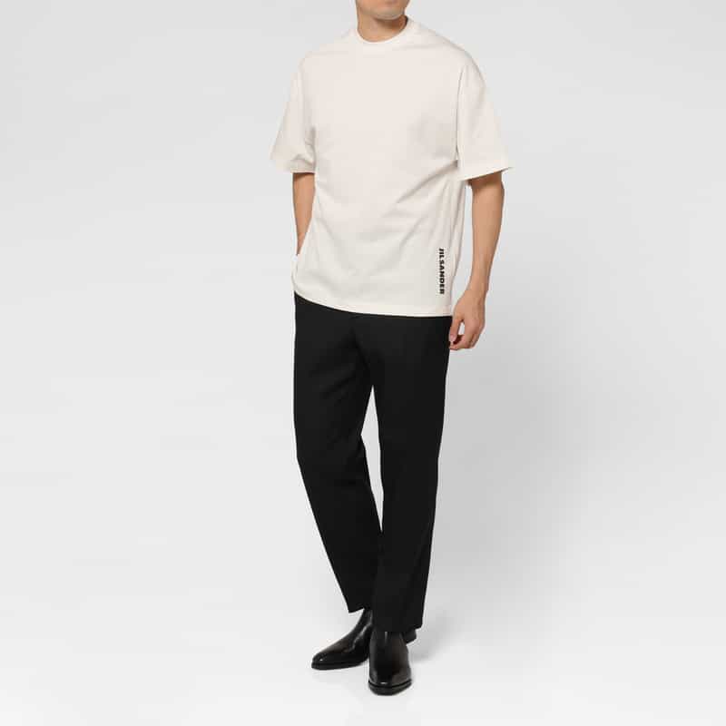 JIL SANDER JIL SANDER＜ジル サンダー＞ ロゴ入りクルーネックTシャツ WHITE