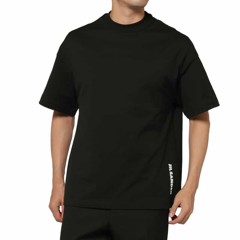 JIL SANDER JIL SANDER＜ジル サンダー＞ ロゴ入りクルーネックTシャツ BLACK
