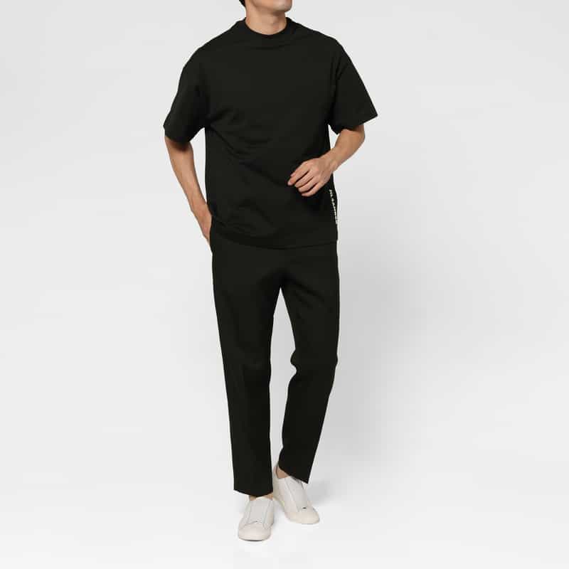 JIL SANDER JIL SANDER＜ジル サンダー＞ ロゴ入りクルーネックTシャツ BLACK