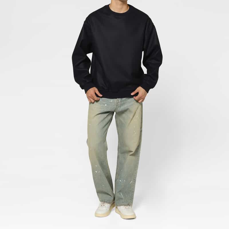 JIL SANDER JIL SANDER＜ジル サンダー＞ ウール素材スウェットプルオーバー NAVY