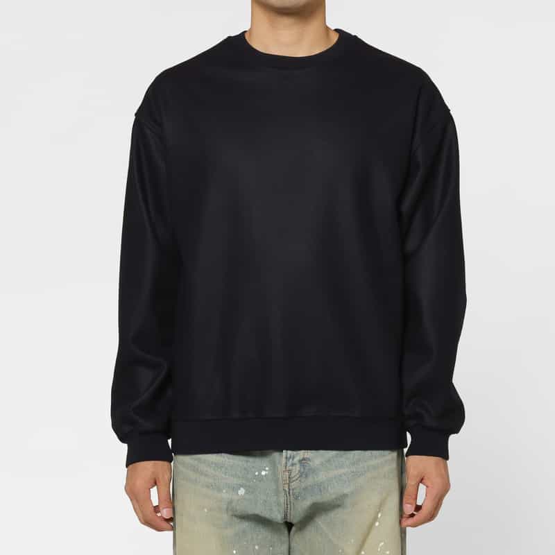 JIL SANDER JIL SANDER＜ジル サンダー＞ ウール素材スウェットプルオーバー NAVY