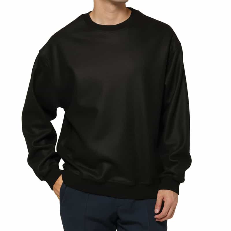 JIL SANDER JIL SANDER＜ジル サンダー＞ ウール素材スウェットプルオーバー BLACK