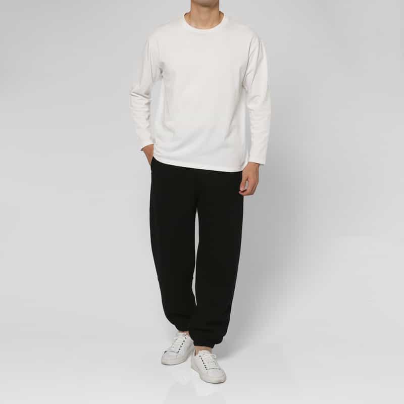 JIL SANDER JIL SANDER＜ジル サンダー＞ ロゴ入りスウェットパンツ BLACK