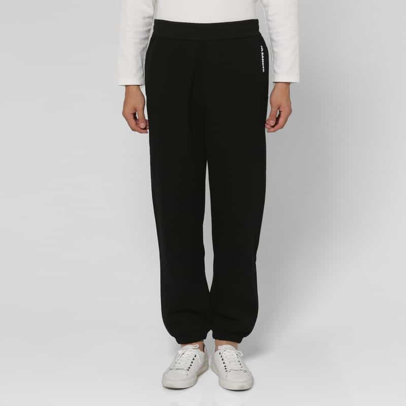 JIL SANDER JIL SANDER＜ジル サンダー＞ ロゴ入りスウェットパンツ BLACK