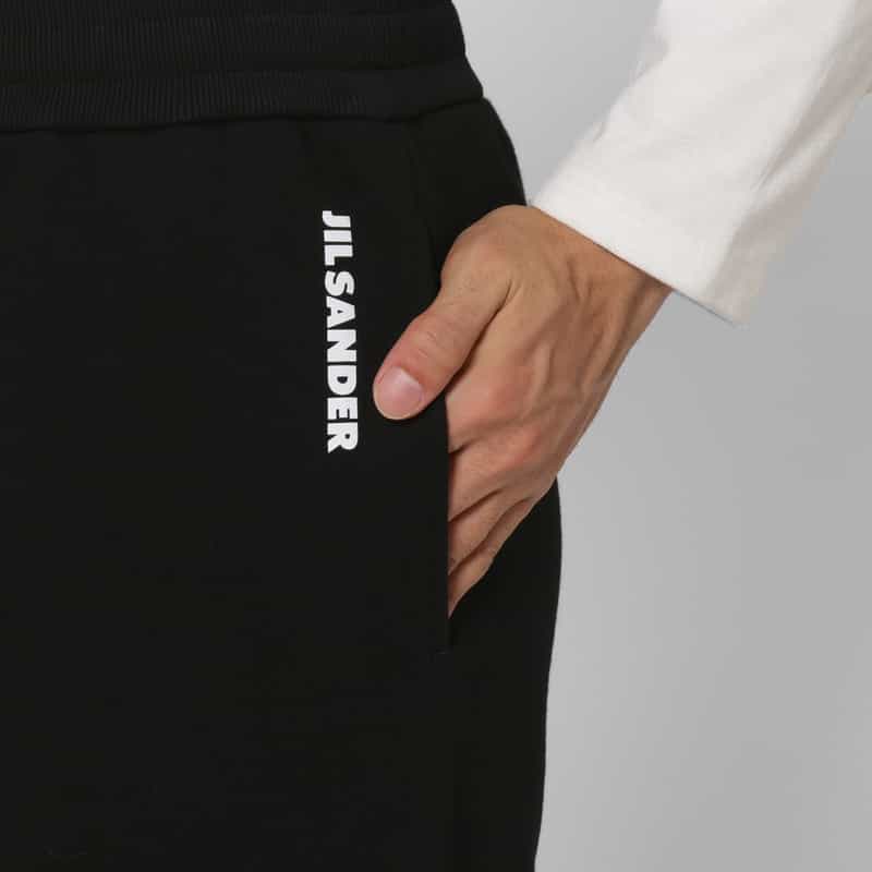 JIL SANDER JIL SANDER＜ジル サンダー＞ ロゴ入りスウェットパンツ BLACK