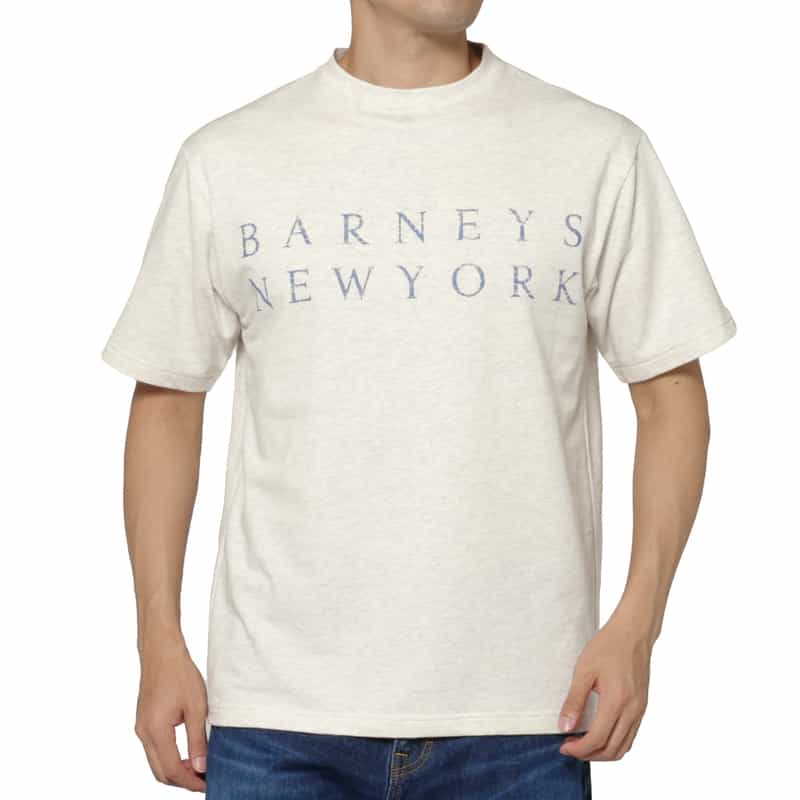 BARNEYS NEW YORK ロゴプリント入りTシャツ WHITE