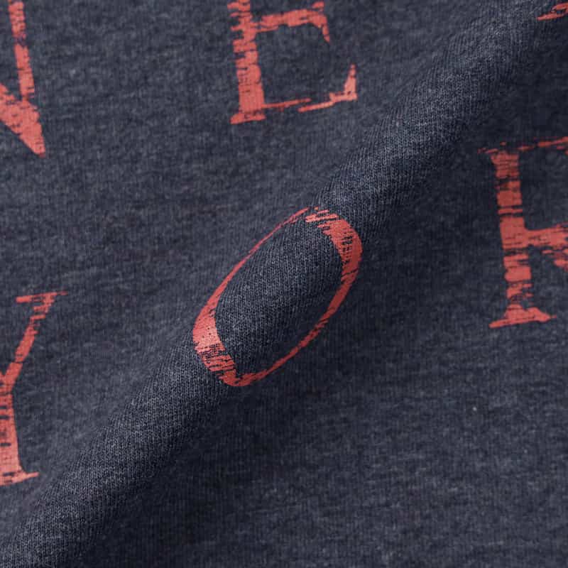 BARNEYS NEW YORK ロゴプリント入りTシャツ NAVY