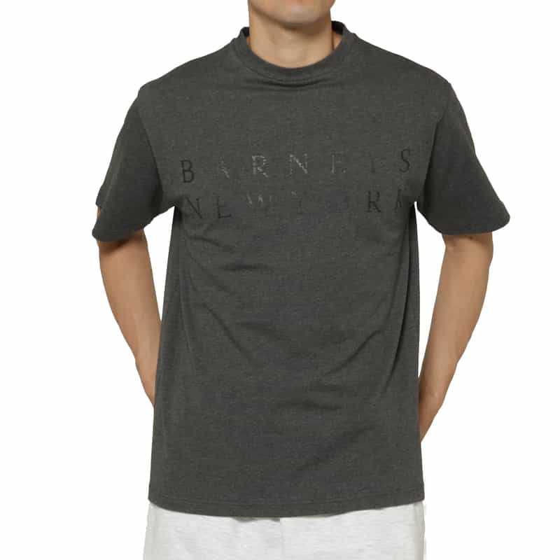 BARNEYS NEW YORK ロゴプリント入りTシャツ DARK GRAY