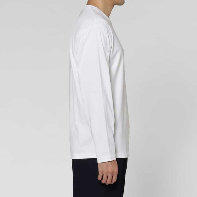 BARNEYS NEW YORK クルーネックロングスリーブカットソー（GIZAコットン使用） WHITE