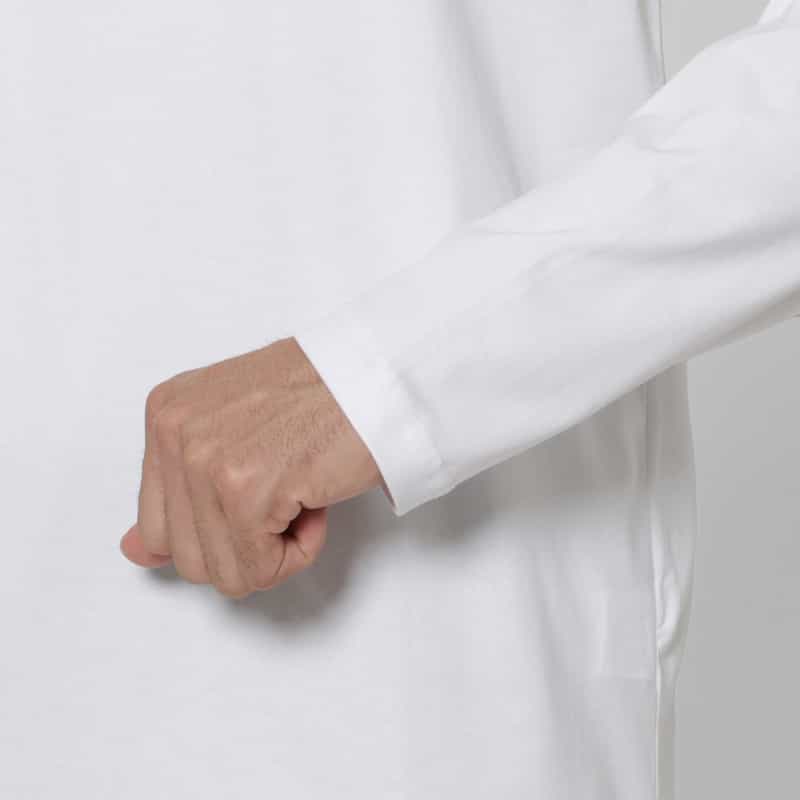 BARNEYS NEW YORK クルーネックロングスリーブカットソー（GIZAコットン使用） WHITE