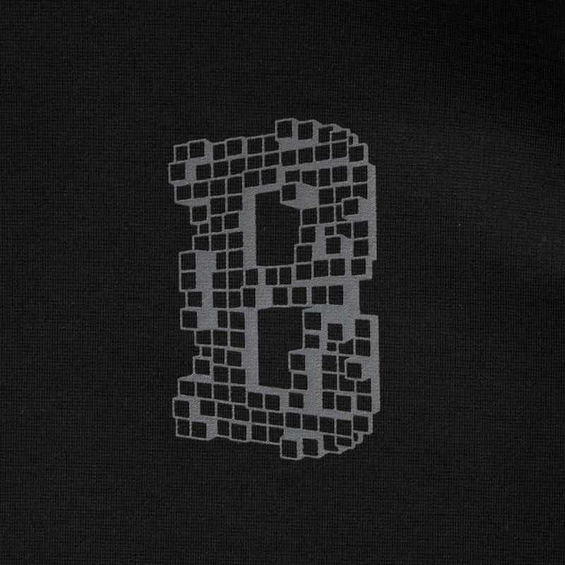BARNEYS NEW YORK ワンポイントロゴ入りジップアップパーカー BLACK
