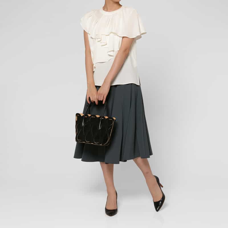MARY AL TERNA MARYALTERNA ＜メアリオルターナ＞ ミニハンドバッグ “MAZE“ BLACK
