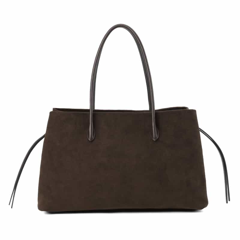 MARY AL TERNA MARY AL TERNA ＜メアリオルターナ＞ スエードレザーハンドバッグ "RIKYU" DARK BROWN