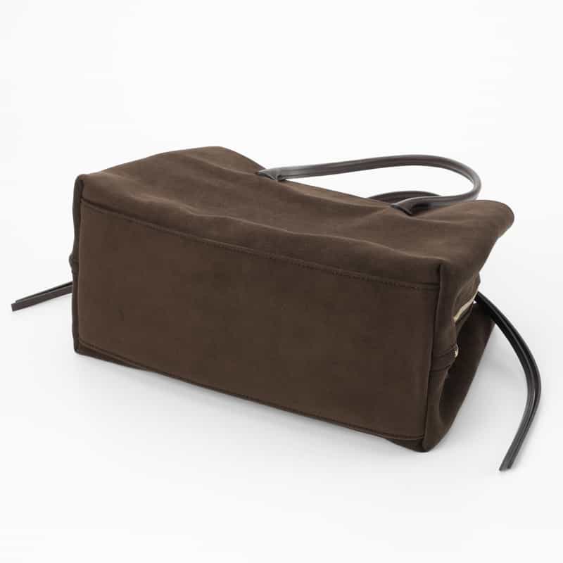 MARY AL TERNA MARY AL TERNA ＜メアリオルターナ＞ スエードレザーハンドバッグ "RIKYU" DARK BROWN