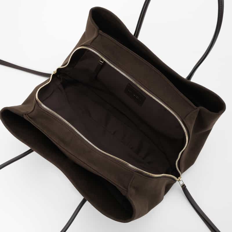 MARY AL TERNA MARY AL TERNA ＜メアリオルターナ＞ スエードレザーハンドバッグ "RIKYU" DARK BROWN