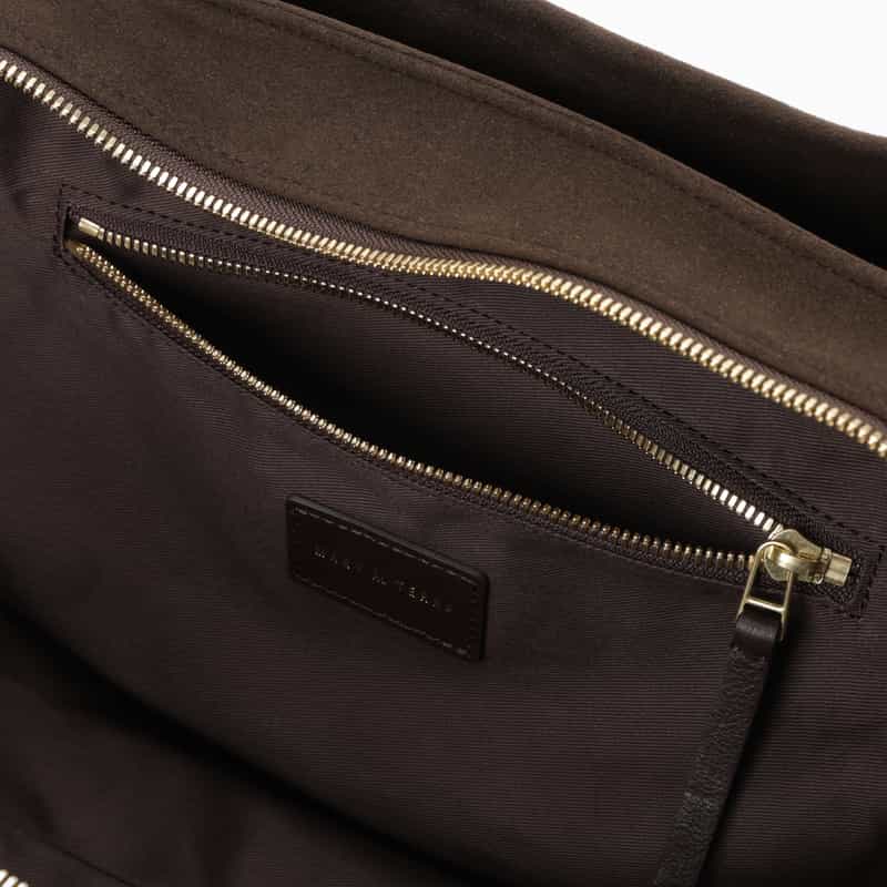 MARY AL TERNA MARY AL TERNA ＜メアリオルターナ＞ スエードレザーハンドバッグ "RIKYU" DARK BROWN
