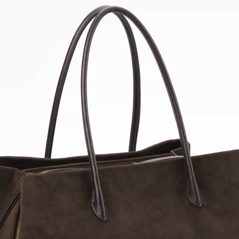 MARY AL TERNA MARY AL TERNA ＜メアリオルターナ＞ スエードレザーハンドバッグ "RIKYU" DARK BROWN