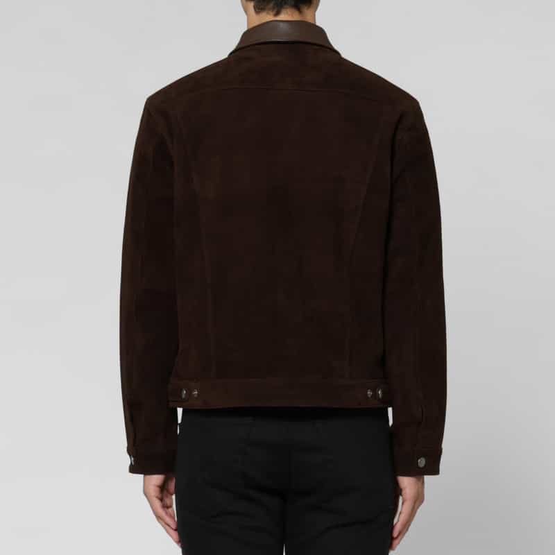 BARNEYS NEW YORK ラムスエード素材ウエスタンジャケット BROWN