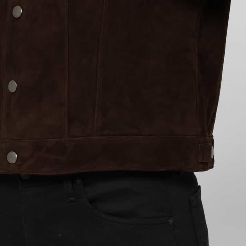 BARNEYS NEW YORK ラムスエード素材ウエスタンジャケット BROWN