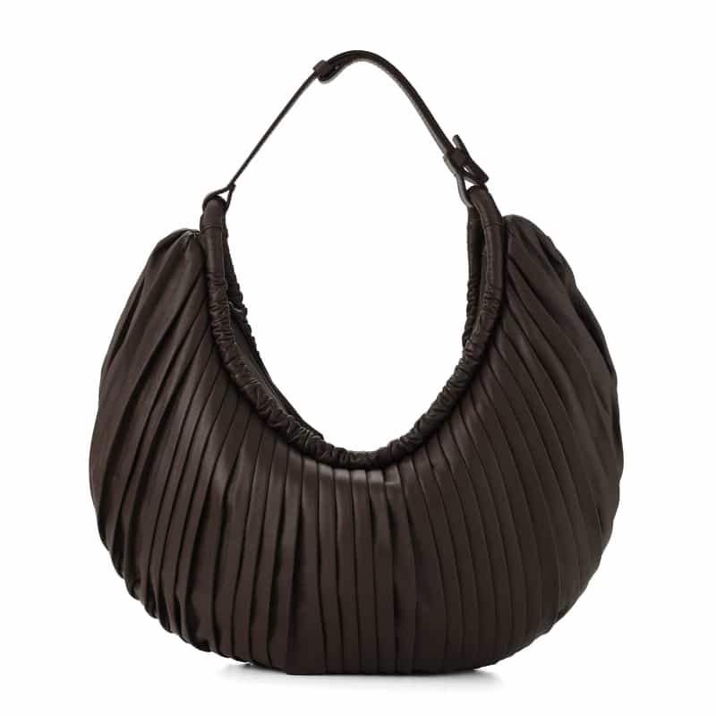 BOGKI BOGKI ＜ボクギ＞ プリーツショルダーバッグ BROWN