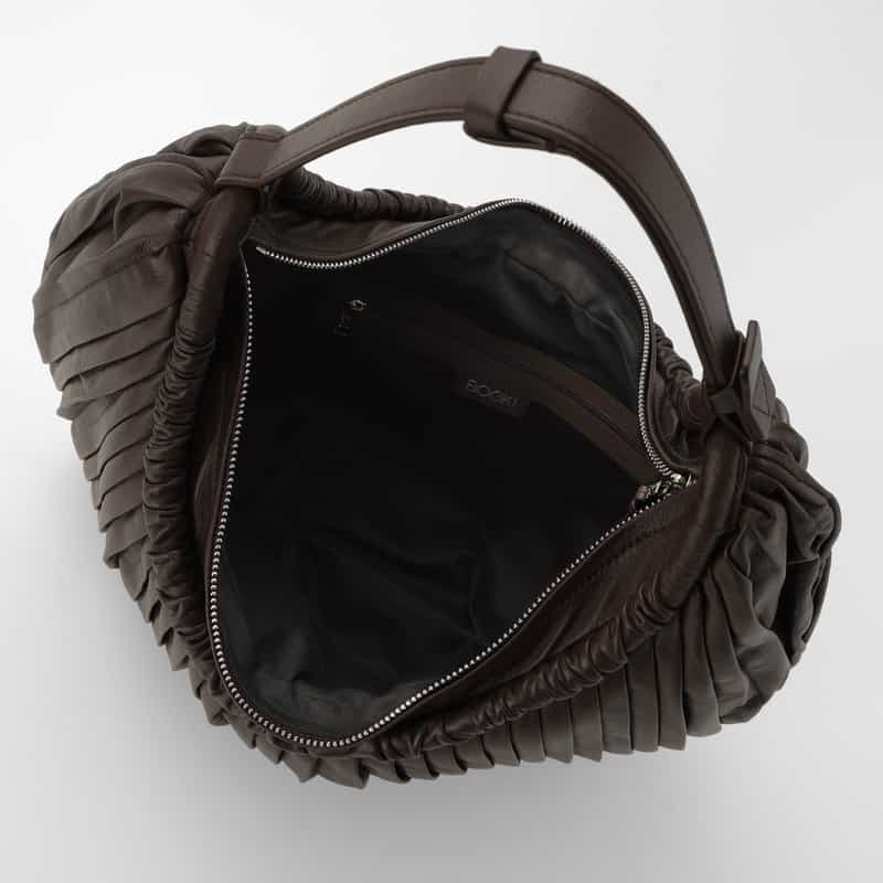 BOGKI BOGKI ＜ボクギ＞ プリーツショルダーバッグ BROWN