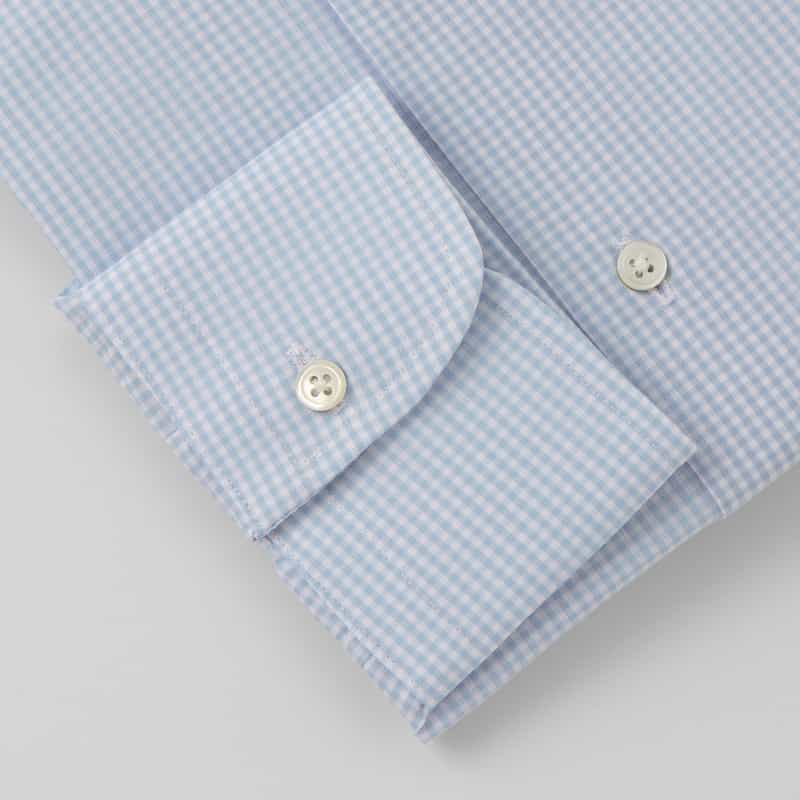 BARNEYS NEW YORK ギンガムチェック柄ドレスシャツ LIGHT BLUE