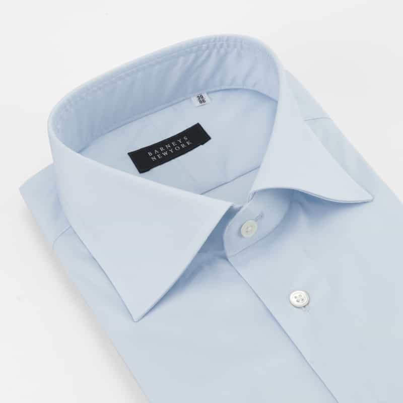 BARNEYS NEW YORK ストレッチ素材ドレスシャツ LIGHT BLUE