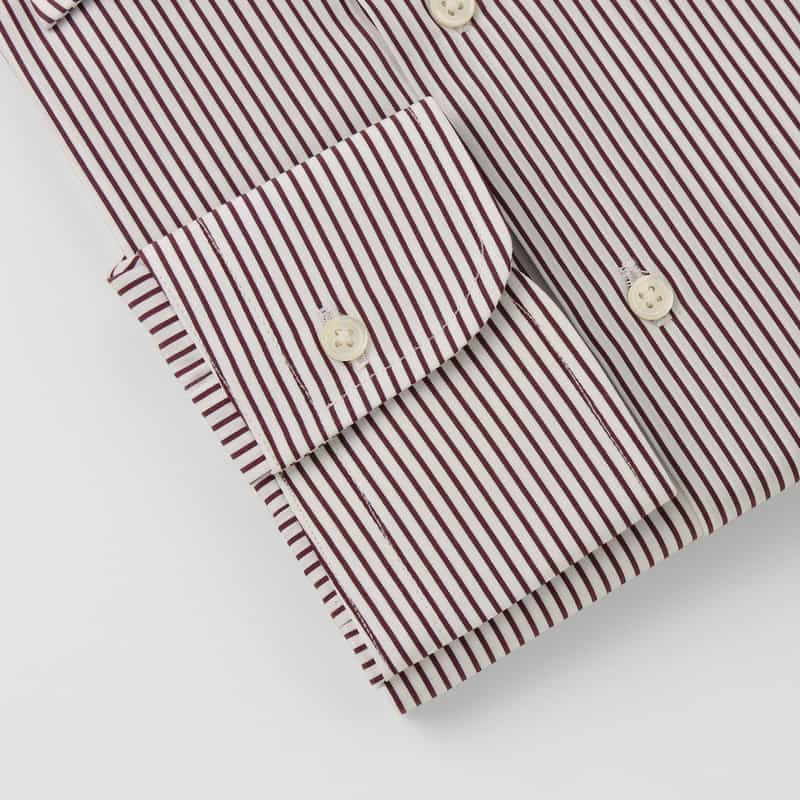 BARNEYS NEW YORK ストライプ柄ドレスシャツ WINE