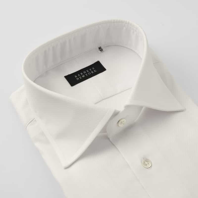 BARNEYS NEW YORK ワイドカラードレスシャツ WHITE