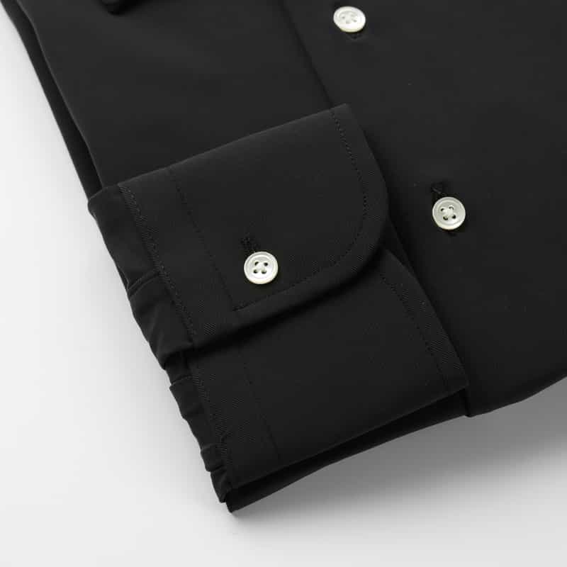 BARNEYS NEW YORK ストレッチ素材ドレスシャツ BLACK