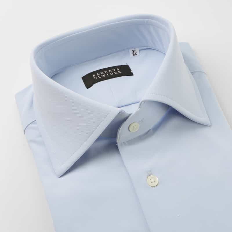 BARNEYS NEW YORK ストレッチ素材ドレスシャツ LIGHT BLUE
