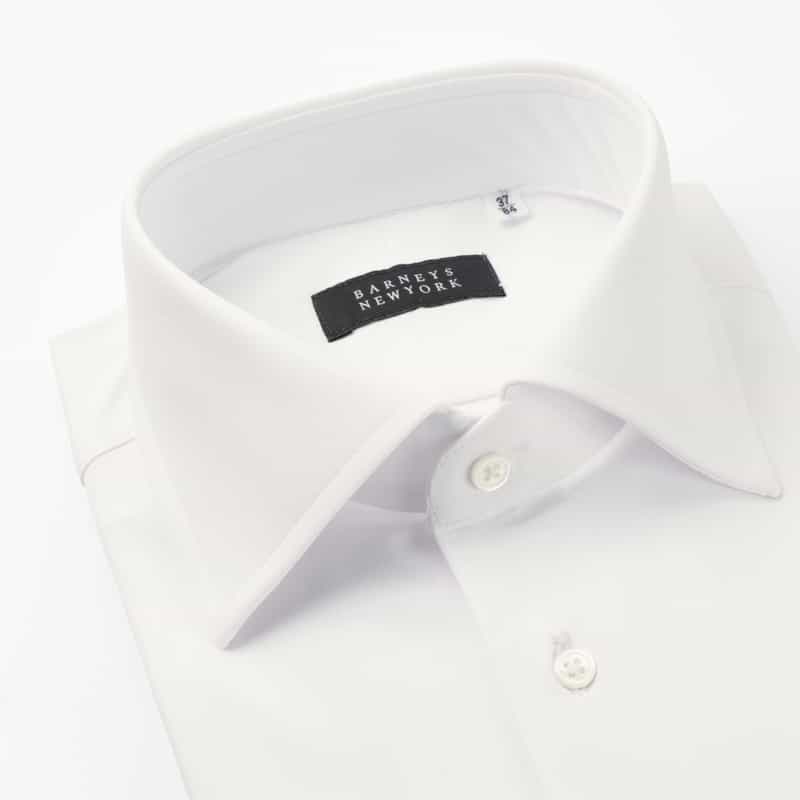 BARNEYS NEW YORK ストレッチ素材ドレスシャツ WHITE