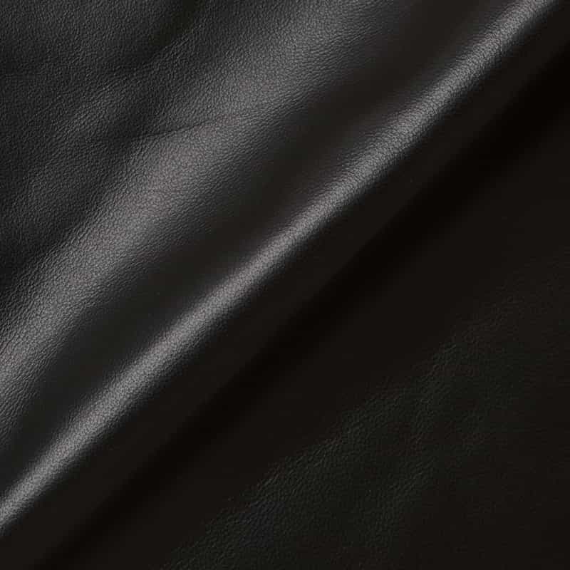 BARNEYS NEW YORK ラムレザー シングルライダースジャケット BLACK