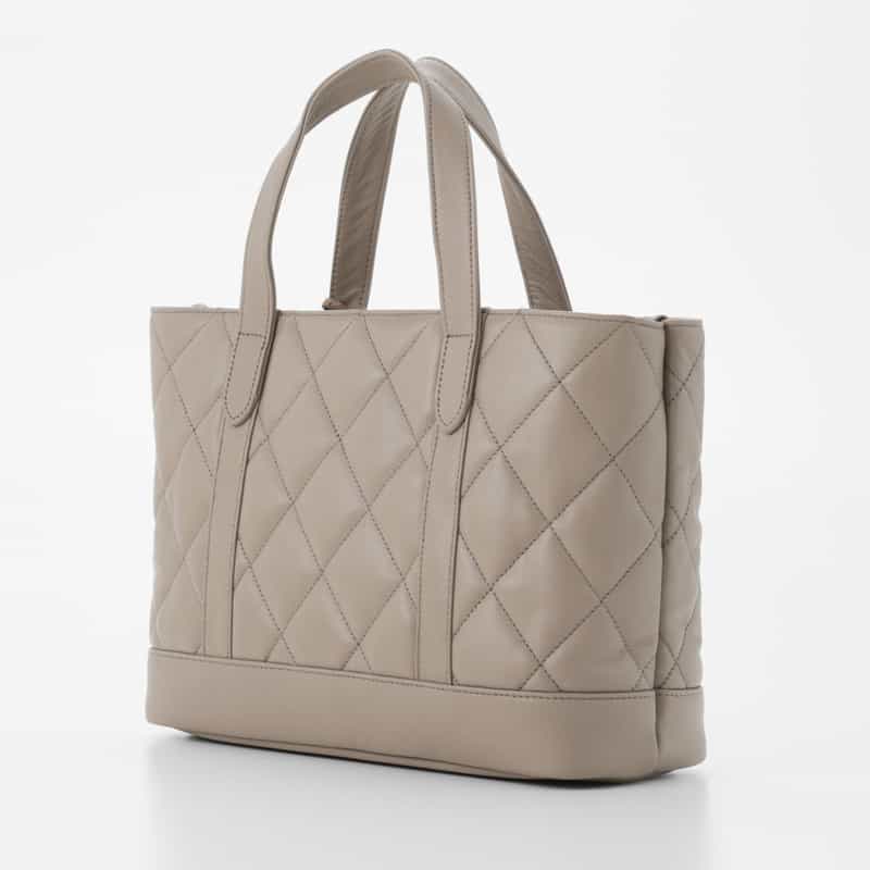 BARNEYS NEW YORK キルトレザー ミニトートバッグ BEIGE
