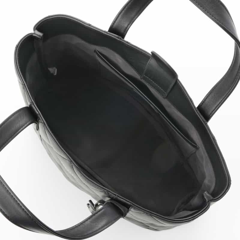 BARNEYS NEW YORK キルトレザー ミニトートバッグ BLACK