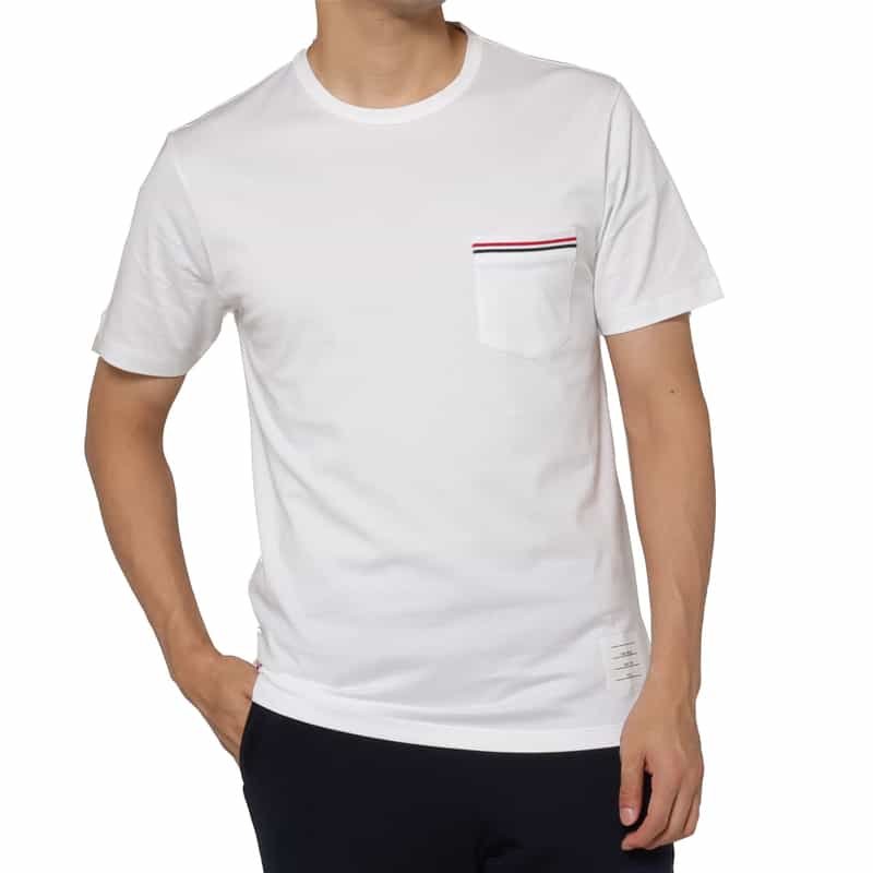 THOM BROWNE THOM BROWNE＜トム ブラウン＞ ポケット付きTシャツ WHITE