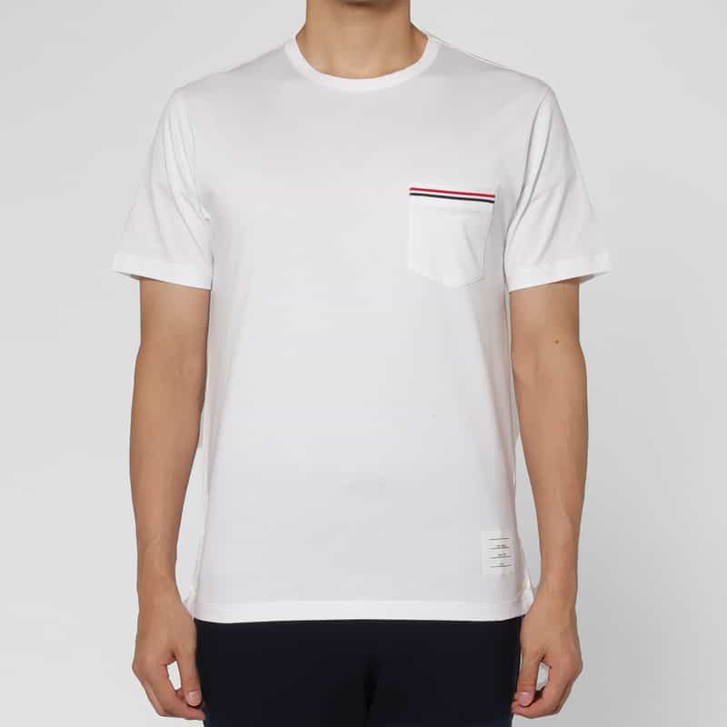 THOM BROWNE THOM BROWNE＜トム ブラウン＞ ポケット付きTシャツ WHITE