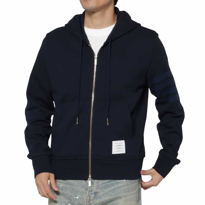 THOM BROWNE＜トム ブラウン＞ 4BERジップアップスウェットパーカー