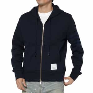 THOM BROWNE＜トム ブラウン＞ 4BERジップアップスウェットパーカー